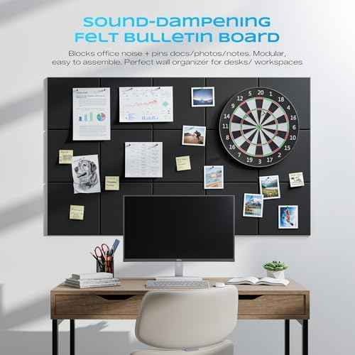 22 Pack Self-Adhesive Sound Proof Foam Panels for Walls 12"x12"x0.4" Fabric
