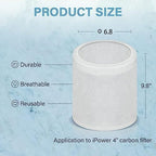 iPower Upgrade 4 Inch Air Carbon Filter Replacement Prefilter Sleeve Cover - Image 6
