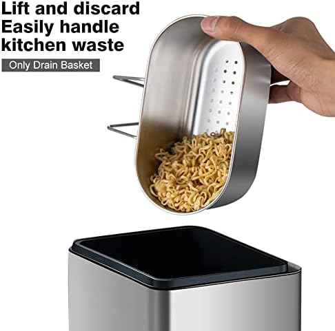 SYCOOVEN Stainless Steel Sink Drain Strainer Basket, Multifunctional Hanging Sink Strainer Colander Drain Basket Kitchen Sink Food Waste Filter and Wash Vegetables Fruits(Silver)