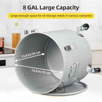 8 Gal Fryer Grease Bucket, Fryer Oil Bucket with Lid, Oil Disposal Caddy with Rust-Proof Coating, Coated Carbon Steel Oil Filter Pot with Caster Base, Oil Transport Container with Lock Clips & Filter