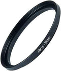 49mm to 52mm Step-up Adapter Rings Filter Adapter Black Metal Step Down Filter Ring Adapter Compatible with All Brand UV CPL ND Camera Lens Filter Stepping Rings (49mm-52mm)