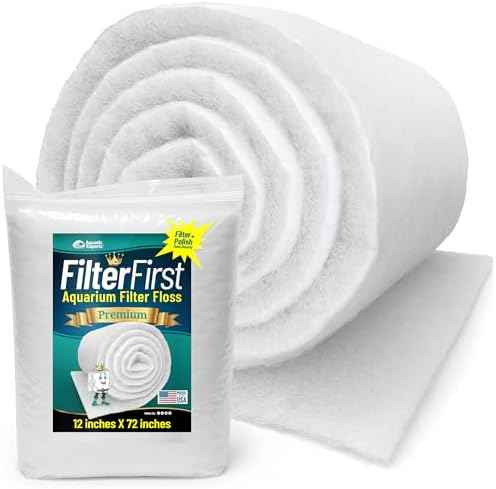 Aquatic Experts Aquarium Filter Floss for Fish Tank Filters - FilterFirst Aquarium Filter Pad - Media Roll for Crystal Clear Water, 3/4" - 1" Thick (12 Inch Wide, 72 Inch Long)