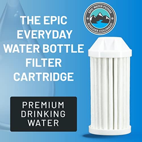 Epic Everywhere Bottle Filter Complete Filter | 1-Pack | 75 Gallon Total Life | 3-4 month Supply | Compatible with all Epic Water Bottles | Replaces Everyday and Outdoor (Cartridge Single) - Field & Pure