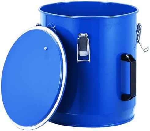 Fryer Grease Bucket 6 Gal,Carbon Steel Oil Disposal Caddy with Rust-Proof Coating,Grease Can with Lid & Lock Clips & Filter Bag,Oil Transport Container for Hot Cooking