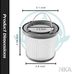PVF110 BDH2000PL Filter Compatible with Black and Decker PVF110 PHV1810 PHV1210 PHV1410 BDH2000PL BDH2020FLFH BDH1620FLFH Handheld Pivot & Flex Vacuum Part # 90552433，2 pack