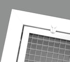 24" x 20" Cube Core Eggcrate Return Air Filter Grille for 1" Filter - Aluminum - White [Outer Dimensions: 26.5" x 22.5]