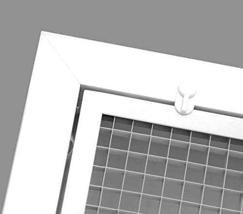 18" x 14" Cube Core Eggcrate Return Air Filter Grille for 1" Filter - Aluminum - White [Outer Dimensions: 20.5" x 16.5]