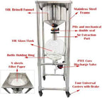 Glass Vacuum Filter Lab Vacuum Filtration Extraction Apparatus with 10L Brinell Funnel/10L Glass Flask Negative Pressure Stainless Steel Vacuum Filter Kit for Liquid Extraction