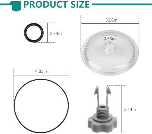 Sand Filter Pump Replacement Parts, SF15110 Pool Leaf Trap Cover Lid, Valve&O-Ring, Fits Intex 12 Inch Sand Filter Pumps, Replacement for Intex SF15110, 11823, SF80110-2, SF80110-1, ECO15110-2 Models