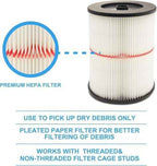 17816 Filter for Craftsman Shop Vac Filters 5/6/8/12/16 Gallon Wet/Dry Vac