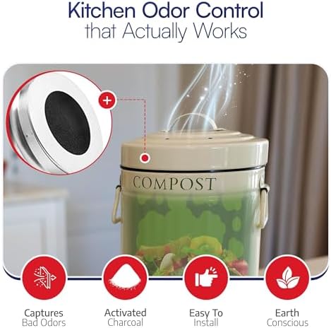 BioStrike Activated Carbon Filter Discs for Kitchen Compost Bin