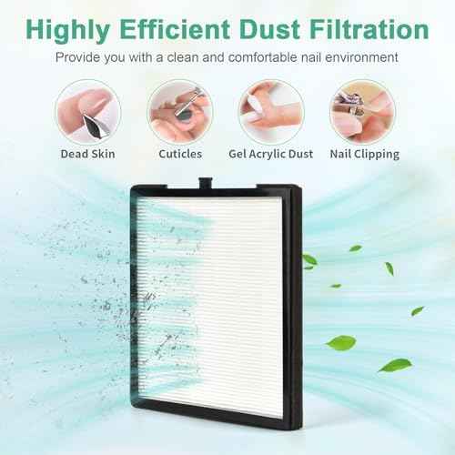 2Pcs Nail Dust Collector Filter Powerful Nail Dust Collector Filters for Nail Dust Collector Vacuum Fan No-Spilling Nail Dust Collector Replacement Filters