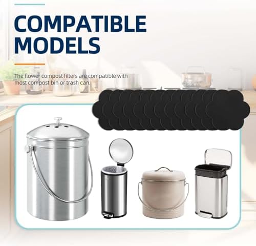 12pcs Trash Can Odor Absorbing Filters: Activated Charcoal Deodorizer