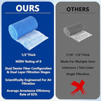 12x90 Inch Cut to Fit Air Filter Roll - MERV 8 Up to 50 Filters Cut to Size Air Filter Material Roll