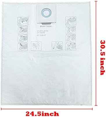5 Pack 496186 Selfclean Filter Bag for festool 496187 577084 576760 75038 75037 Fits CT 36,CT36E, CT 26 CT26E Vacuum Bags Reusable Dust Bag