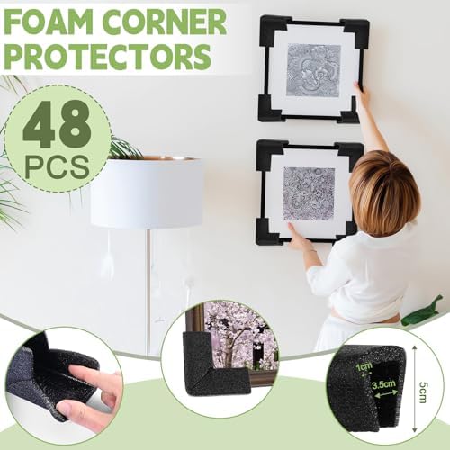 48 Pcs Foam Corner Protectors for Shipping, L-Shaped Edge Guards for