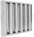 6Pcs 19.5W x 15.5H x 1.78TH Inch Commercial Hood Filters, 430 Stainless Steel 5 Grooves Hood Filters Restaurant Kitchen Exhaust Hoods for Grease Filter, Range Hood Baffle Filter