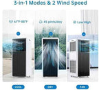 8,000 BTU Portable Air Conditioner with Sleep, Cool, Dehumidifier & Fan