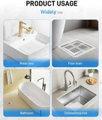 6 PCS Silicone Shower Drain Cover to Keep Bugs Out with 30 Pack Floor Drain Filter Screen Sticker, Anti-Blocking Anti-Insect Sewer Covers - Field & Pure