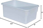 Wood Designs Cubby Storage Bin, Heavy Duty Plastic Containers