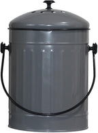 Markson Compost Bin with Airflow Lid and Charcoal Filter 1.5 Gallon Metal Gray - Image 3