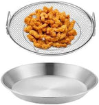 Kitchen Oil Filter Tray - Stainless Steel Mesh Filtering Basket With Tray | Oil Drain Rack | Oil Drip Filter For Frying Grilling Food | Air Fryer Accessories For Frying Grilling Food