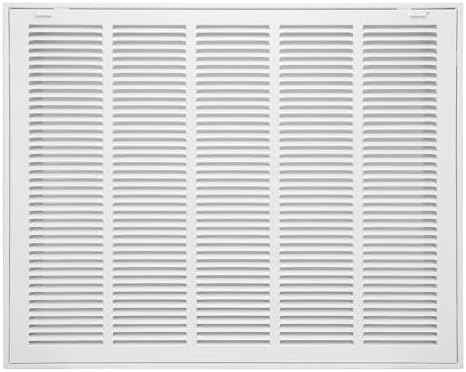 Howeall 25"W x 20"H [Duct Opening Size] Steel Return Air Filter Grille - Removable Face/Door for 1 inch Filters -HVAC Vent Cover Grill - White [Outer Dimensions: 27 5/8"W X 22 5/8"H]