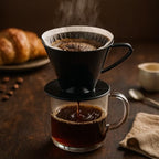 Fino Pour-Over Coffee Brewing Filter Cone, Number 2-Size, Black, Brews