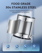 CO-Z Gravity Fed Water Filter System, Stainless Steel Gravity Water
