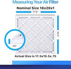 18x20x1 Air Filter (MERV 8) (4-Pack) King Dust & Allergy Control AC Furnace Filters, MADE IN USA, HVAC, Pleated, Electrostatic (Actual Size: 17.5 x 19.5 x .75)