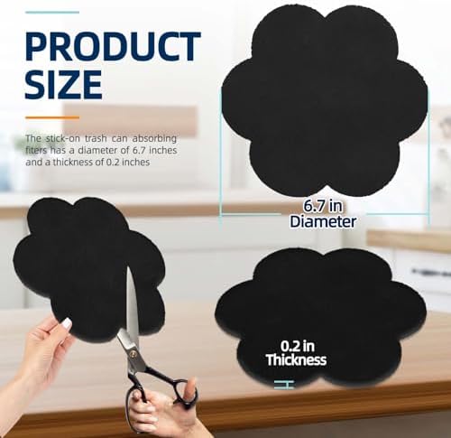 12pcs Trash Can Odor Absorbing Filters: Activated Charcoal Deodorizer