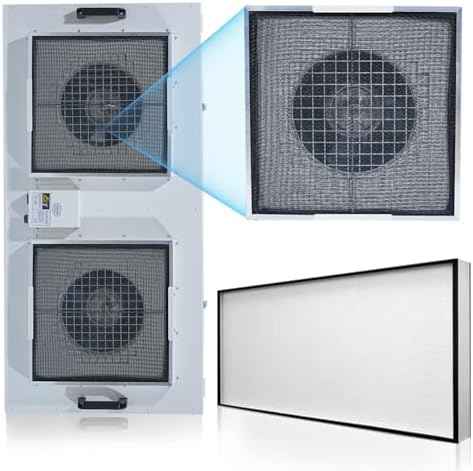 HEPA H14-Filter Laminar Flow Hood Updated FanFilter Unit（Include HEPA Filter）100/ISO Class 5 Cleanroom/Laboratory/Cleanroom/Mushroom Room, Laminar Air Flow Hood(46.2"x22.6"110V，Dual Machine)
