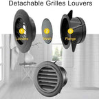 4 Inch Black Round Soffit Vent Cover