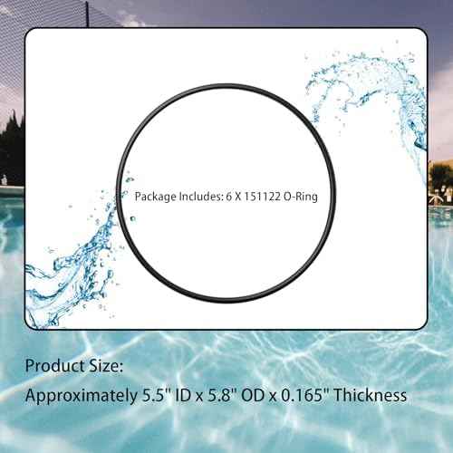 6 Pack 151122 Big Blue Water Filter Housing O-Ring Compatible with Pentek #10 & #20 Big Blue, APEC HBB-10/HBB-20 (Buna-N)