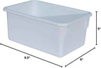 Wood Designs Cubby Storage Bin, Heavy Duty Plastic Containers