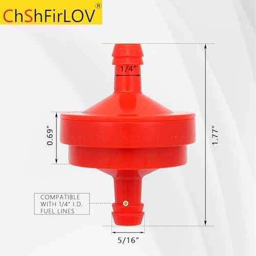 394358 AM38708 298090 Lawn Mower 1/4" Inline Gas Fuel Filter for B & S BS 394358S 5098K 7-6572 1/4" Inline Gas 75 Micron Assembly (2/Pack)