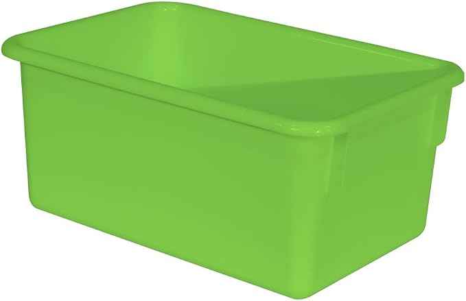 Wood Designs Cubby Storage Bin, Heavy Duty Plastic Containers