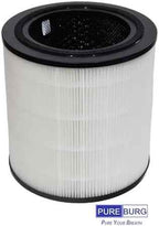 PUREBURG Replacement Filter Compatible with Bosch Air 4000 Air Purifier, 2-Pack H13 True HEPA Activated Carbon 2-in-1 For Air Clean Dust VOCs Odor 3-Stage Filtration