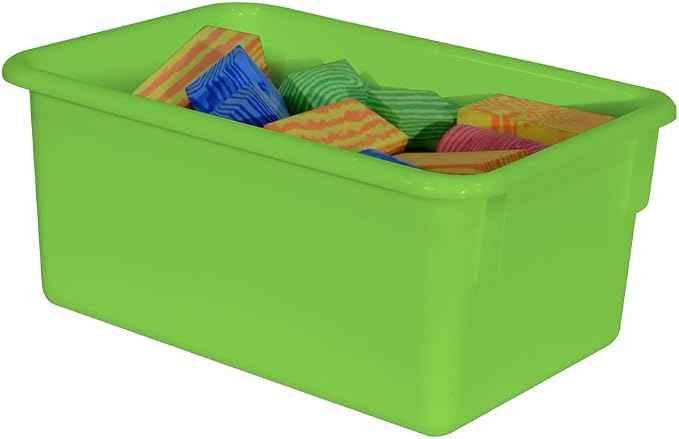 Wood Designs Cubby Storage Bin, Heavy Duty Plastic Containers