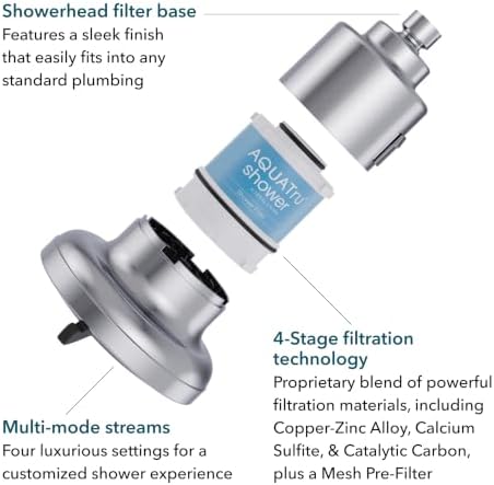 AquaTru Shower - Advanced Shower Filter Removes Impurities from Hard