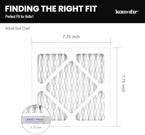 8x8x1 Air Filter MERV 8 (2-Pack), HVAC/Furnace AC Filter Replacement