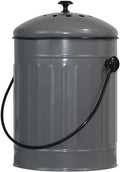 Markson Compost Bin with Airflow Lid and Charcoal Filter 1.5 Gallon Metal Gray by MARKSON