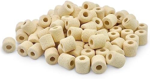 PULACO Aquarium Ceramic Ring, Filter Media for Fish Tank, Pond Filter, 1LB - Field & Pure