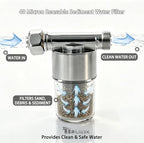 40 Micron Reusable Sediment Water Filter, Brass Inline Filter with 1/2" NPT & 3/4" GHT Fittings, for Garden Hose, Washer, Washing Machine, RV, Well Water & High Pressure Washer - Field & Pure