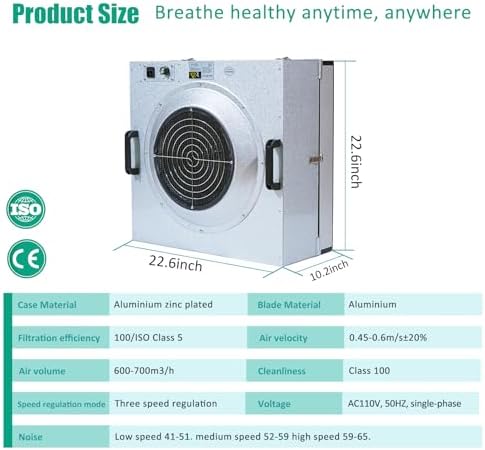 HEPA H14 Filtration Laminar Flow Hood(Include HEPA Filter),FFU,Updated