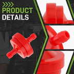 10 Pack Lawn Mower 1/4 Inch Inline Gas Fuel Filter
