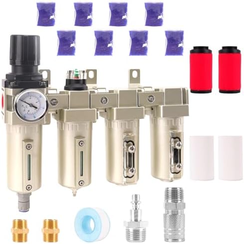 3/4" NPT Industrial Grade 4 Stage Air Compressor Drying System, 0-240