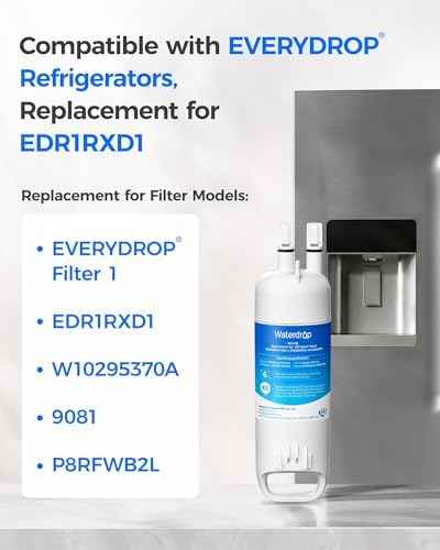 Waterdrop EDR1RXD1 Refrigerator Water Filter, 2 Pack