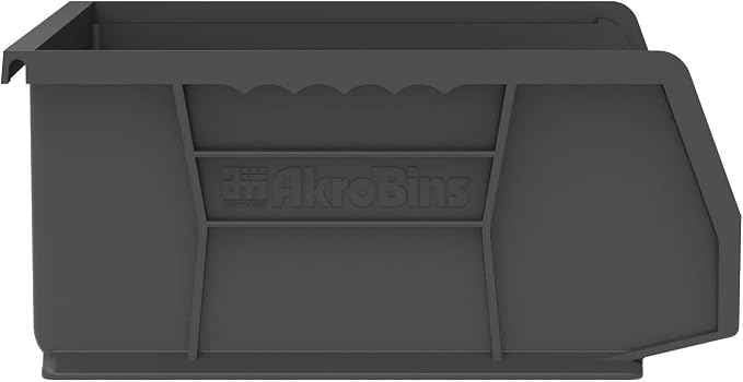 Akro-Mils 30255 AkroBins Plastic Storage Bins, Space-Saving Stackable Bins