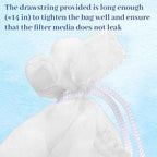 3 Pack Aquarium Filter Bags, 180 Extra Fine Mesh Media Bags for Aquarium, Reusable Nylon Filter Media Bag with Drawstring for Activated Carbon, Resin, Small Tanks(7.5x3.6in)